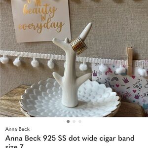 Anna Beck Gold and Silver Wide Band Ring